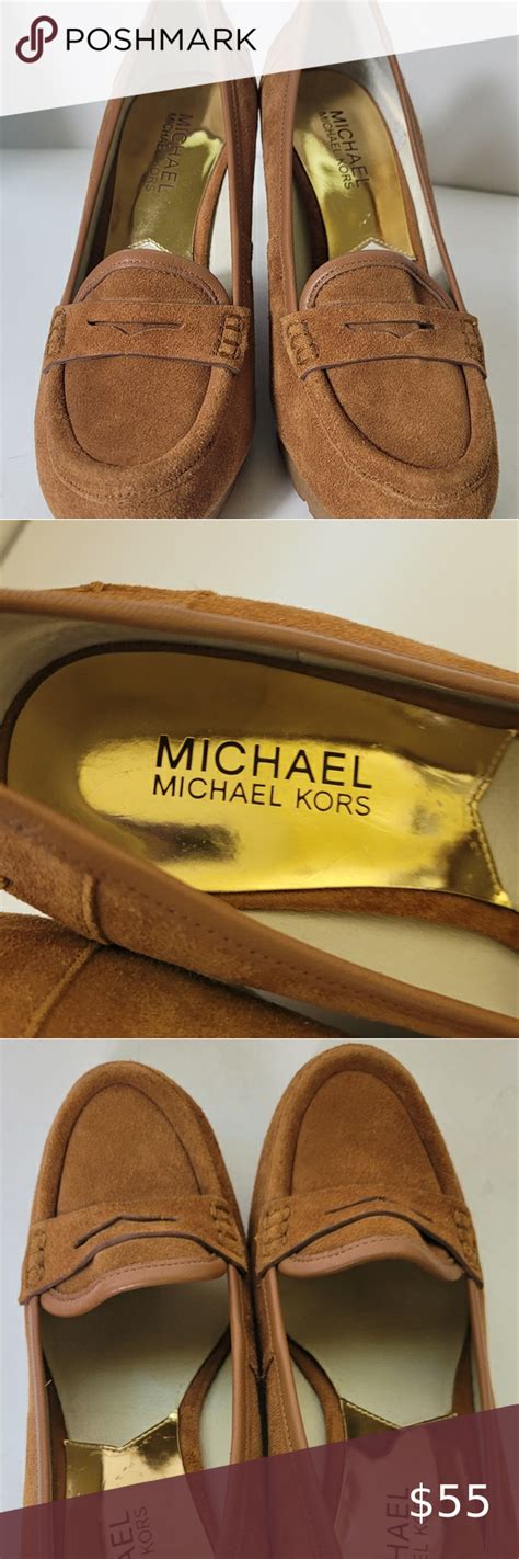 michael kors rory walnut suede loafer wedge|MICHAEL Michael Kors .